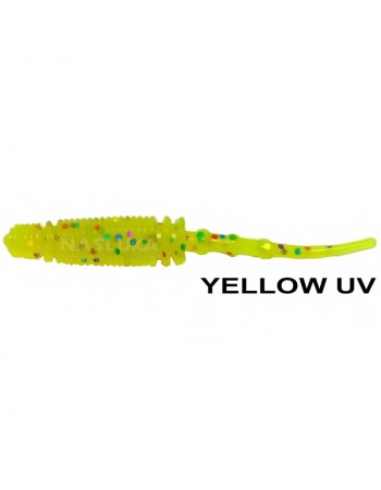 Силиконови примамки Ryuji Rock Worm 4 см, 12 бр., цвят Yellow Glow