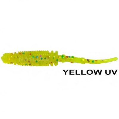 Силиконови примамки Ryuji Rock Worm 4 см, 12 бр., цвят Yellow Glow