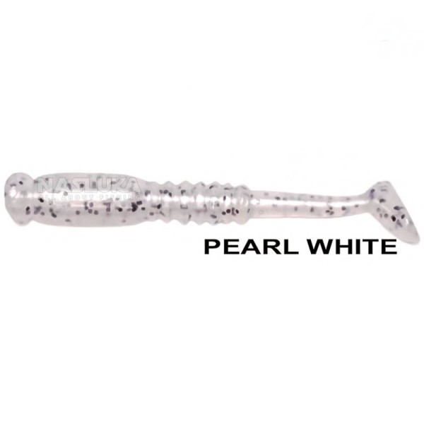 Силиконови примамки Ryuji Rock Tail 4 см, 12 бр., цвят Pearl White Glow — снимка 1