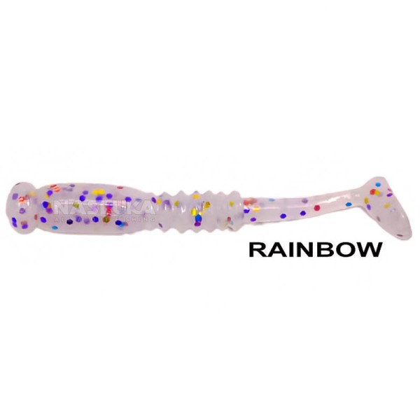 Силиконови примамки Ryuji Rock Tail 4 см, 12 бр., цвят Rainbow — снимка 1