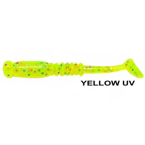 Силиконови примамки Ryuji Rock Tail 4 см, 12 бр., цвят Yellow Glow — снимка 1
