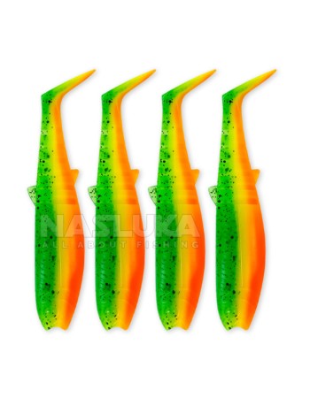 Комплект от 4 бр. силиконови примамки Savage Gear Cannibal Shad 12.5 см/20 г, Firecracker
