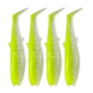 Комплект от 4 бр. силиконови примамки Savage Gear Cannibal Shad 12.5 см/20 г, Fluo Yellow Glow