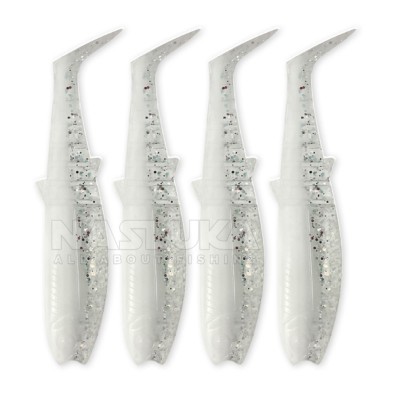 Комплект от 4 бр. силиконови примамки Savage Gear Cannibal Shad 12.5 см/20 г, White Flash