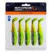 Комплект от 5 бр. силиконови примамки Savage Gear Cannibal Shad 8 см, 5 г, Chartreuse Pumpkin