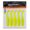 Комплект от 5 бр. силиконови примамки Savage Gear Cannibal Shad 8 см, 5 г, Fluo Yellow Glow