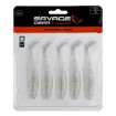 Комплект от 5 бр. силиконови примамки Savage Gear Cannibal Shad 10 см/9 г, White Flash
