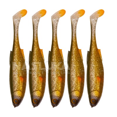 Комплект от 5 бр. силиконови примамки Savage Gear Craft Shad 8.8 см/4.2 г, Green Silver