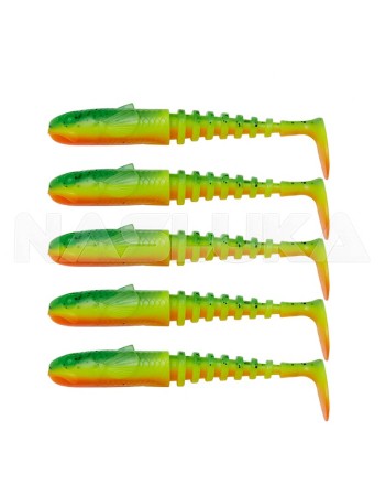 Сет силиконови шадове Savage Gear Gobster Shad, 5 бр., цвят Firecracker