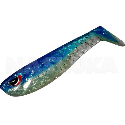 Изкуствени ароматизирани примамки Sea Buzz Boom Shad 5 см, 5 бр., цвят Blue/White