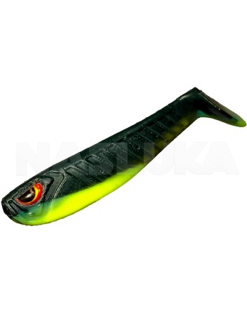 Изкуствени ароматизирани примамки Sea Buzz Boom Shad 5 см, 5 бр., цвят Dark Green/Lemon