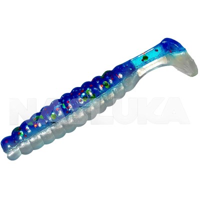 Ароматизирани силиконови примамки Sea Buzz Paddle Worm 4.5 см, 10 бр., цвят Clear Sky, Seed