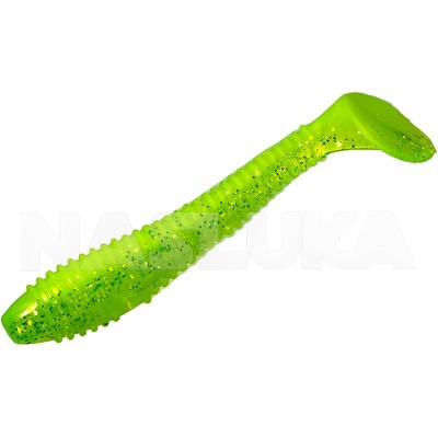 Ароматизирани силиконови примамки Sea Buzz Ringy Shad 6.5 см, 5 бр., цвят Chartreuse