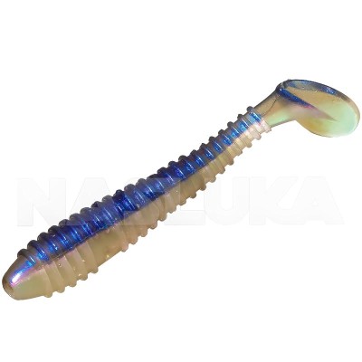 Ароматизирани силиконови примамки Sea Buzz Ringy Shad 6.5 см, 5 бр., цвят Purple White