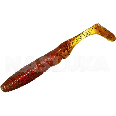 Ароматизирани силиконови шадове Sea Buzz Zulu Shad 7.5 см, 5 бр., цвят Motor Oil Red Seed