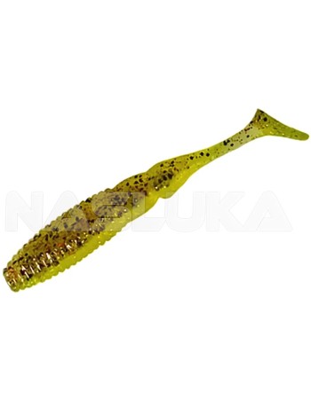 Ароматизирани силиконови шадове Sea Buzz Zulu Shad 7.5 см, 5 бр., цвят Green Pumpkin, Seed