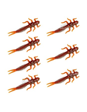 Силиконови примамки-ларви в пакет Senshu May Fly, цвят Motoroil