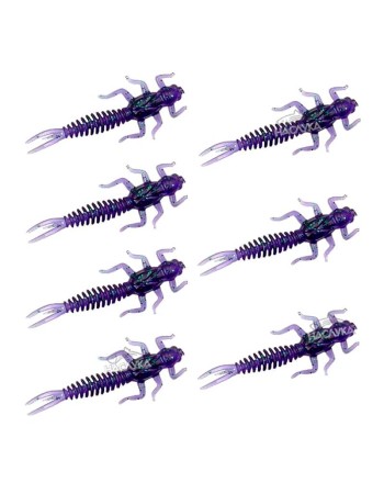 Силиконови примамки-ларви в пакет Senshu May Fly, цвят Purple Haze