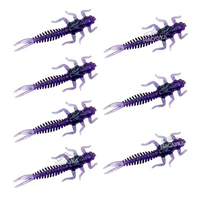 Силиконови примамки-ларви в пакет Senshu May Fly, цвят Purple Haze