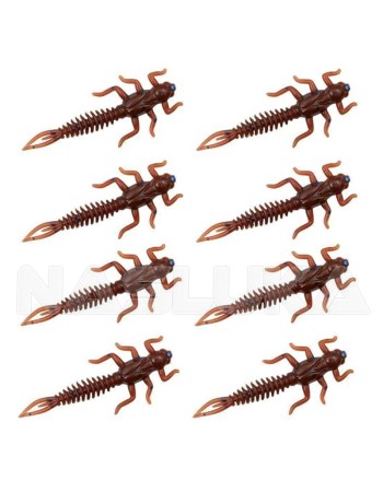 Силиконови примамки-ларви в пакет Senshu May Fly, цвят Blue Cinnamon