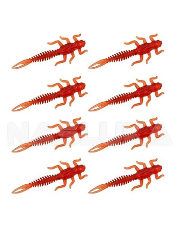 Силиконови примамки-ларви в пакет Senshu May Fly, цвят Cherry