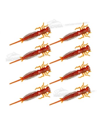 Силиконови примамки-ларви в пакет Senshu Nymph Crawler, цвят Motoroil