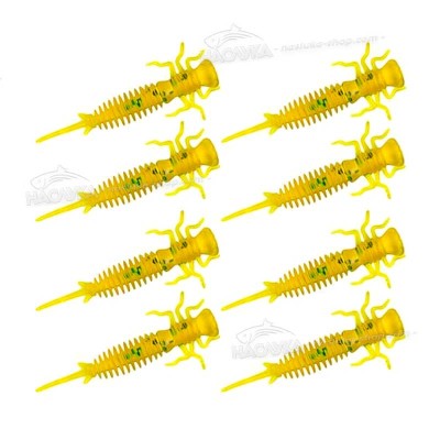 Силиконови примамки-ларви в пакет Senshu Nymph Crawler, цвят Olive Green