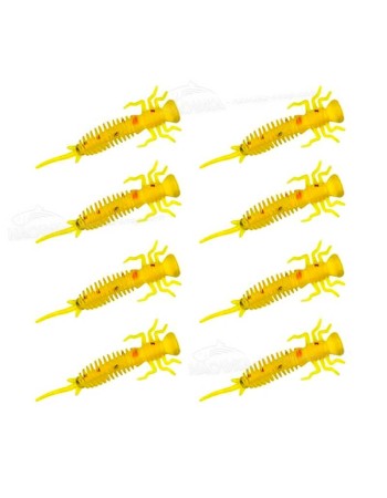 Силиконови примамки-ларви в пакет Senshu Nymph Crawler, цвят Olive Red