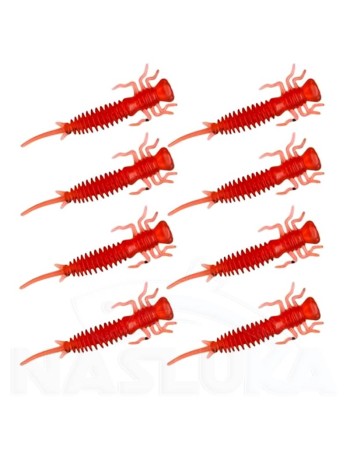 Силиконови примамки-ларви в пакет Senshu Nymph Crawler, цвят Cherry