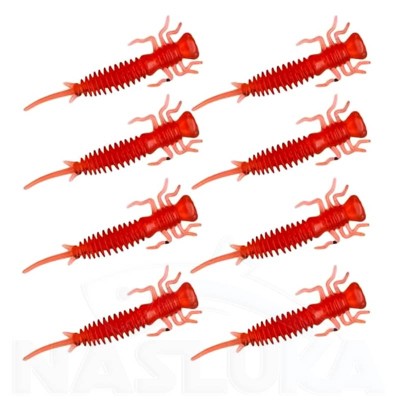 Силиконови примамки-ларви в пакет Senshu Nymph Crawler, цвят Cherry