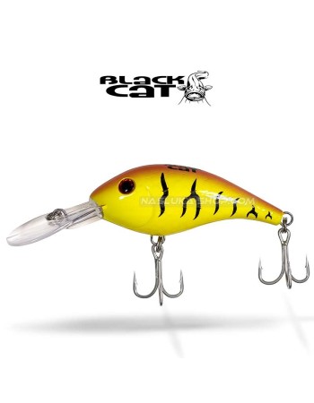 Плаващ воблер за сом Black Cat Baby Cranker 12 см, 25 г, Yellow Zombie