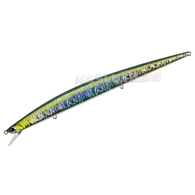 Потъващ воблер за морски риболов Duo Tide Minnow Slim Flyer, Inada Verde