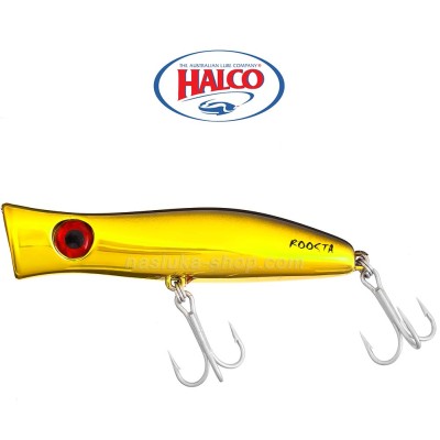Воблер-попер Halco Roosta Popper, цвят H51 Chrome Gold Black Back