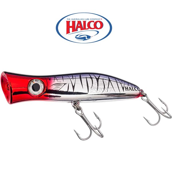 Воблер-попер Halco Roosta Popper - цвят R49 Chrome Tiger от магазин Наслука