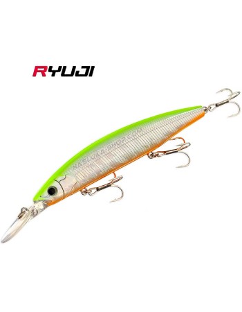 Морски потъващ воблер Ryuji Barrakuda, 12 см, 28 г, Yellow Chart