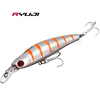 Потъващ воблер Ryuji Bubble Bait 80S, 8 см, 12 г, цвят Flash Tiger