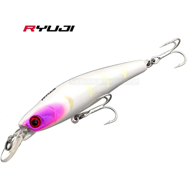 Потъващ воблер Ryuji Bubble Bait 80S, 8 см, 12 г, цвят Purple Head — снимка 1