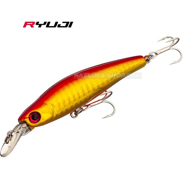 Потъващ воблер Ryuji Bubble Bait 80S, 8 см, 12 г, цвят Red Chart — снимка 1