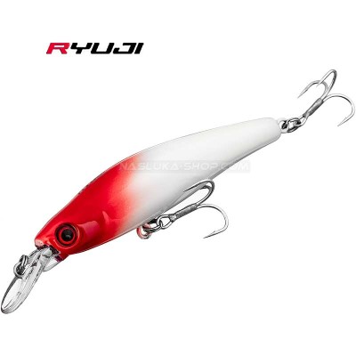 Потъващ воблер Ryuji Bubble Bait 80S, 8 см, 12 г, цвят Red Head