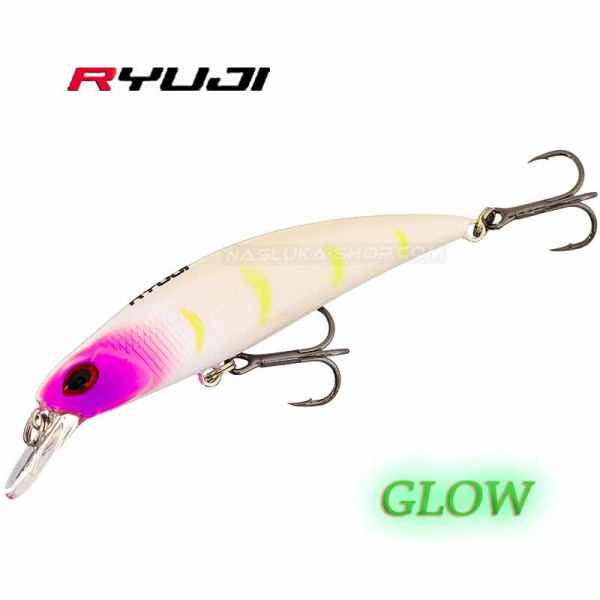 Потъващ воблер Ryuji S-50, 5 см, 4.5 г, цвят Purple Head Glow — снимка 1