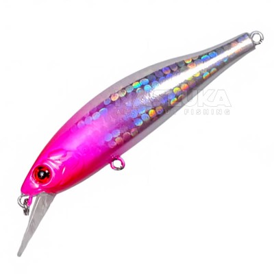 Потъващ воблер Ryuji Slalom 8 см, 11 г, цвят Pink Head UV