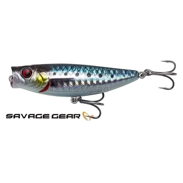 Повърхностна примамка Savage Gear 3D Minnow Pop Walker 5.5 см, 6 г, F, Sardine — снимка 1