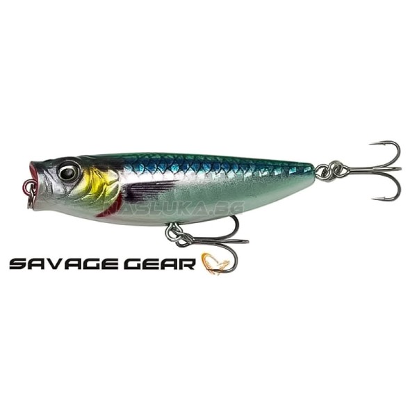 Повърхностна примамка Savage Gear 3D Minnow Pop Walker 5.5 см, 6 г, F, Sayoris — снимка 1