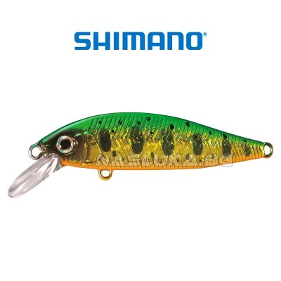 Потъващ воблер Shimano Cardiff Stream Flat HS 5 см, 4.5 г, Green Gold