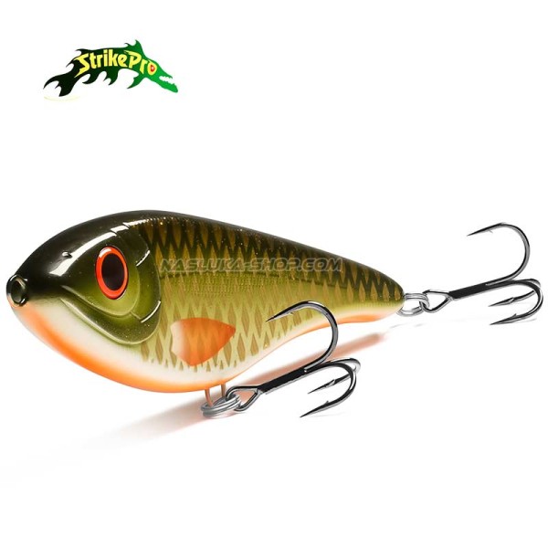 Потъващ джърк-воблер Strike Pro EG-050 Baby Buster, 10 см, 25 г, цвят C742F — снимка 2