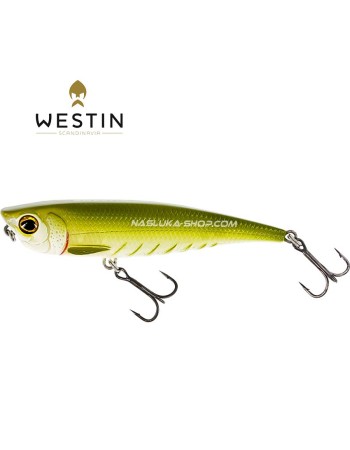 Воблер-уолкър Westin Spot-On Top Walker Floating, Green Minnow