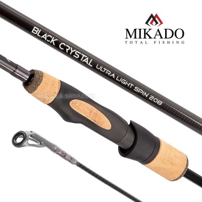 Спининг въдица Mikado Black Crystal UltraLight Spin 2.08 м, 1-6 г