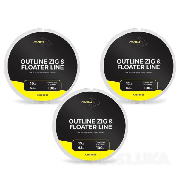 Монофилно влакно за зиг-риг Avid Outline Zig & Floater Line, 100 м — снимка 3