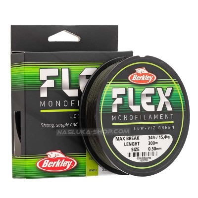 Монофилно влакно Berkley Flex Monofilament, Low-Viz Green, 300 м