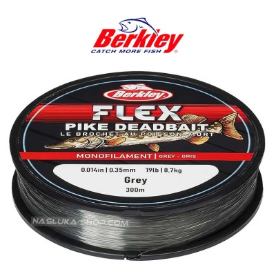 Монофилно влакно Berkley Flex Pike Deadbait, Grey, 300 м